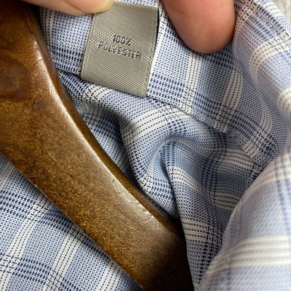 NEW Kenneth Cole Reaction Men's M 15-15 1/2 Quick Dry Performance Plaid - Picture 6 of 8